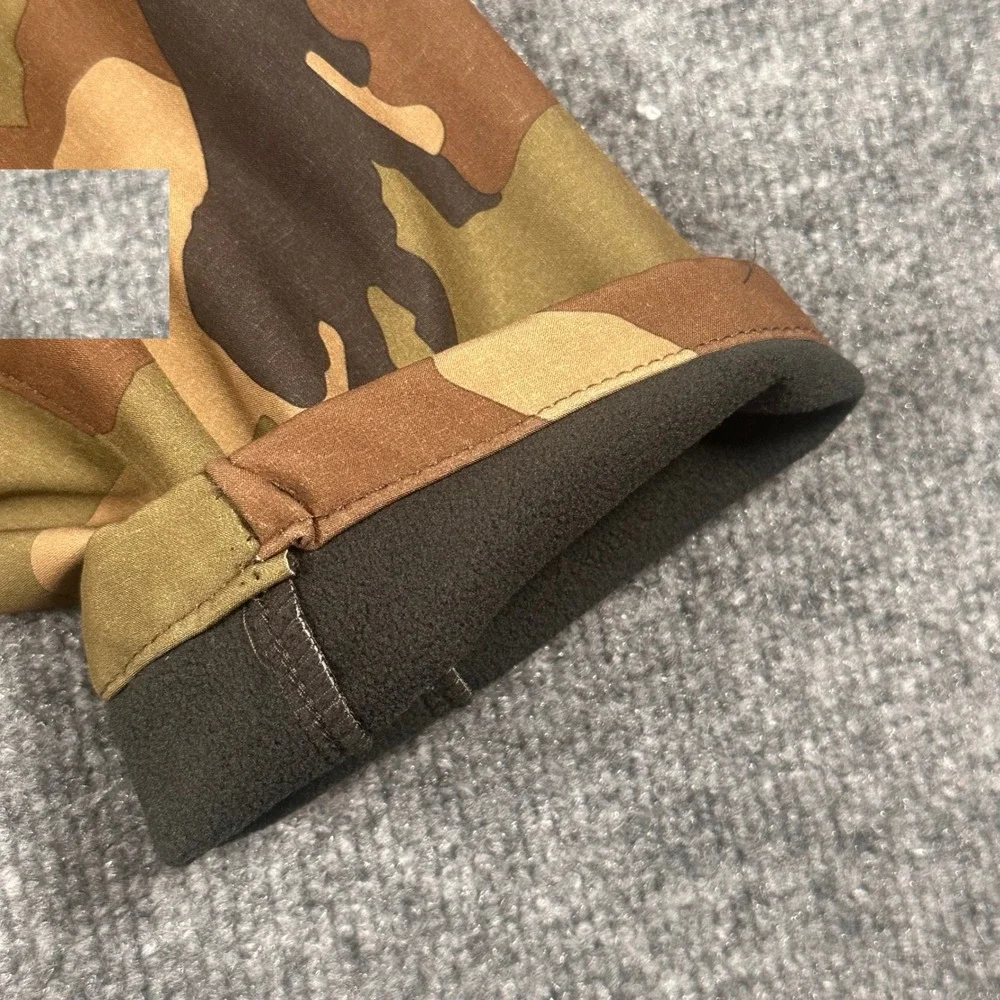 Polo Ralph Lauren Mens Camo Softshell Fleece Lined Jacket Full Zip Large Altered